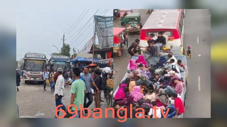 ঢাকা-টাঙ্গাইল মহাসড়কে ৫ কিলোমিটার যানজট, ভোগান্তিতে ঘরমুখো ম