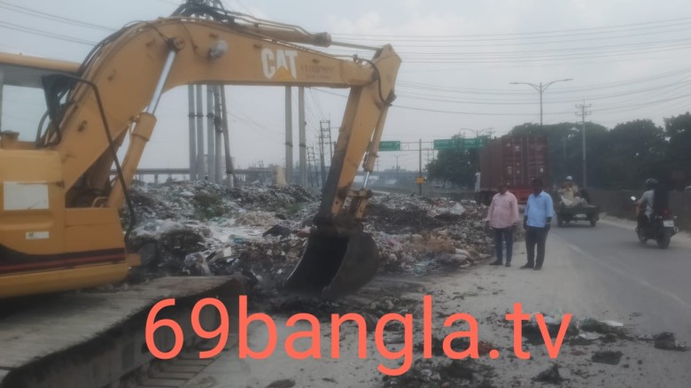 গোলাকান্দাইল ইউপি চেয়ারম্যানের উদ্যোগে ঢাকা-সিলেট মহাসড়কের ম