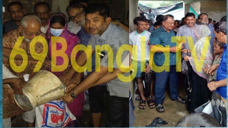 অতিবৃষ্টিতে ক্ষতিগ্রস্ত ৫০০ পরিবারের মাঝে খাদ্য সহায়তা বিতরণ