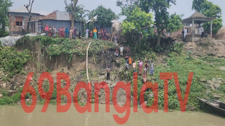 পদ্মা নদীর ভাঙন, রায়টা বেড়িবাঁধ হুমকির মুখে
