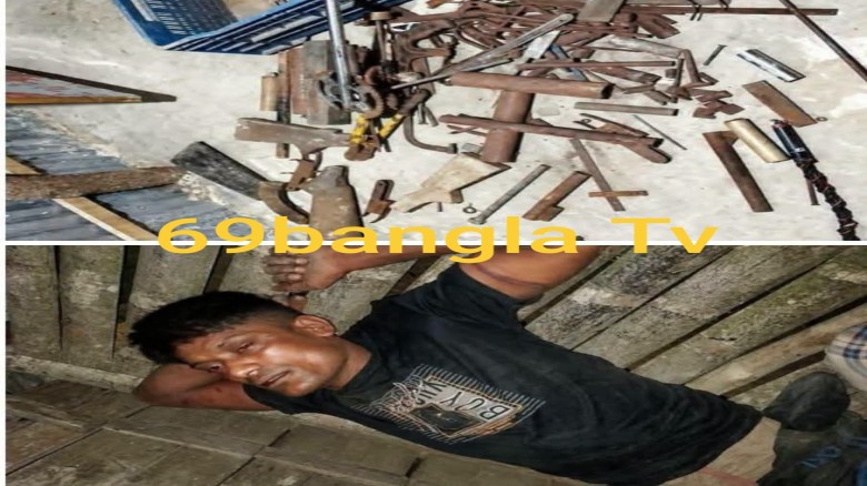 শাপলাপুরের মিঠাছড়িতে পুলিশের অভিযান, অস্ত্র তৈরির সরঞ্জাম জব